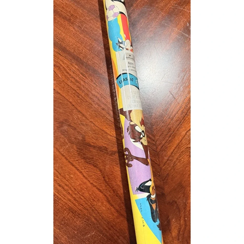 Vintage Hallmark Looney Tunes‎ Kids Gift Wrap Sealed Taz Tweety Sylvester Roll